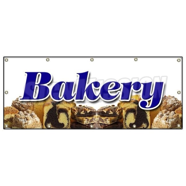 Bakery Banner Heavy Duty 13 Oz Vinyl with Grommets Single Sided